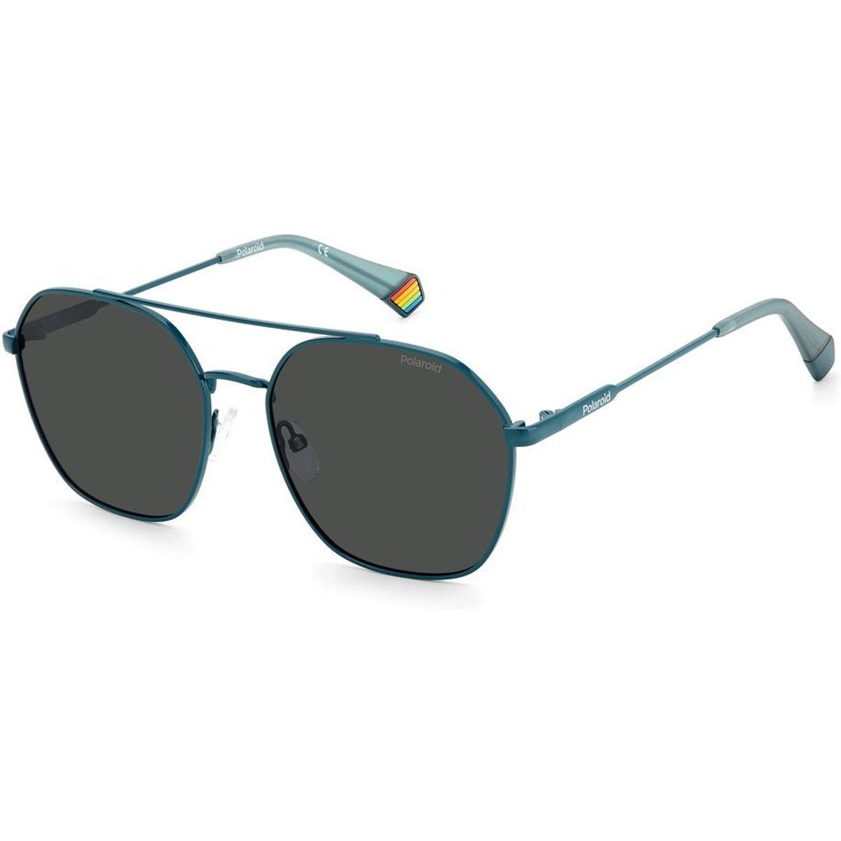 Blaue Pilotenbrille aus Metall