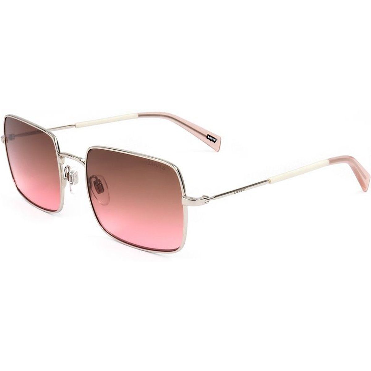 Quadratische Sonnenbrille mit Farbverlauf in Rosa