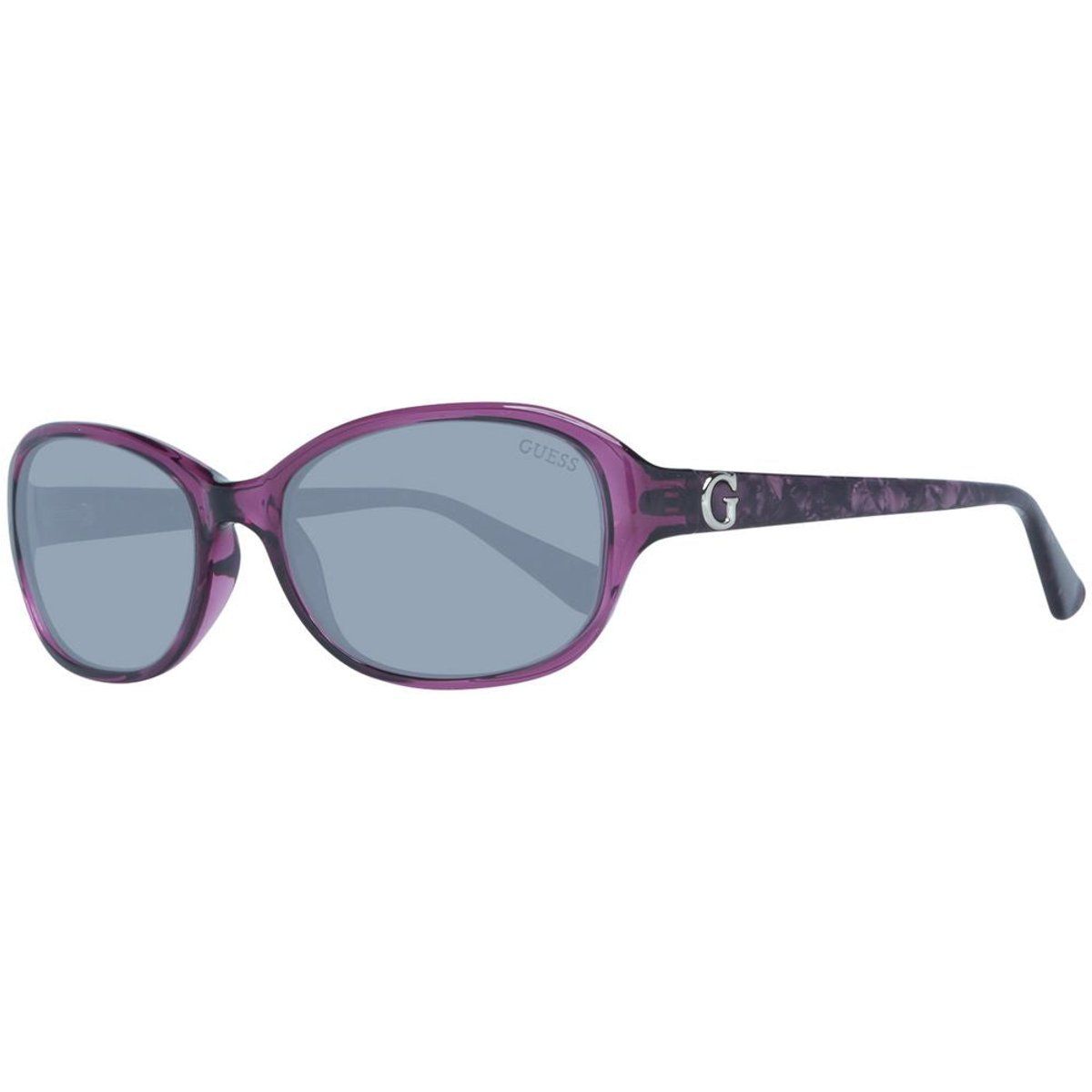 Ovale Sonnenbrille aus lila Acetat