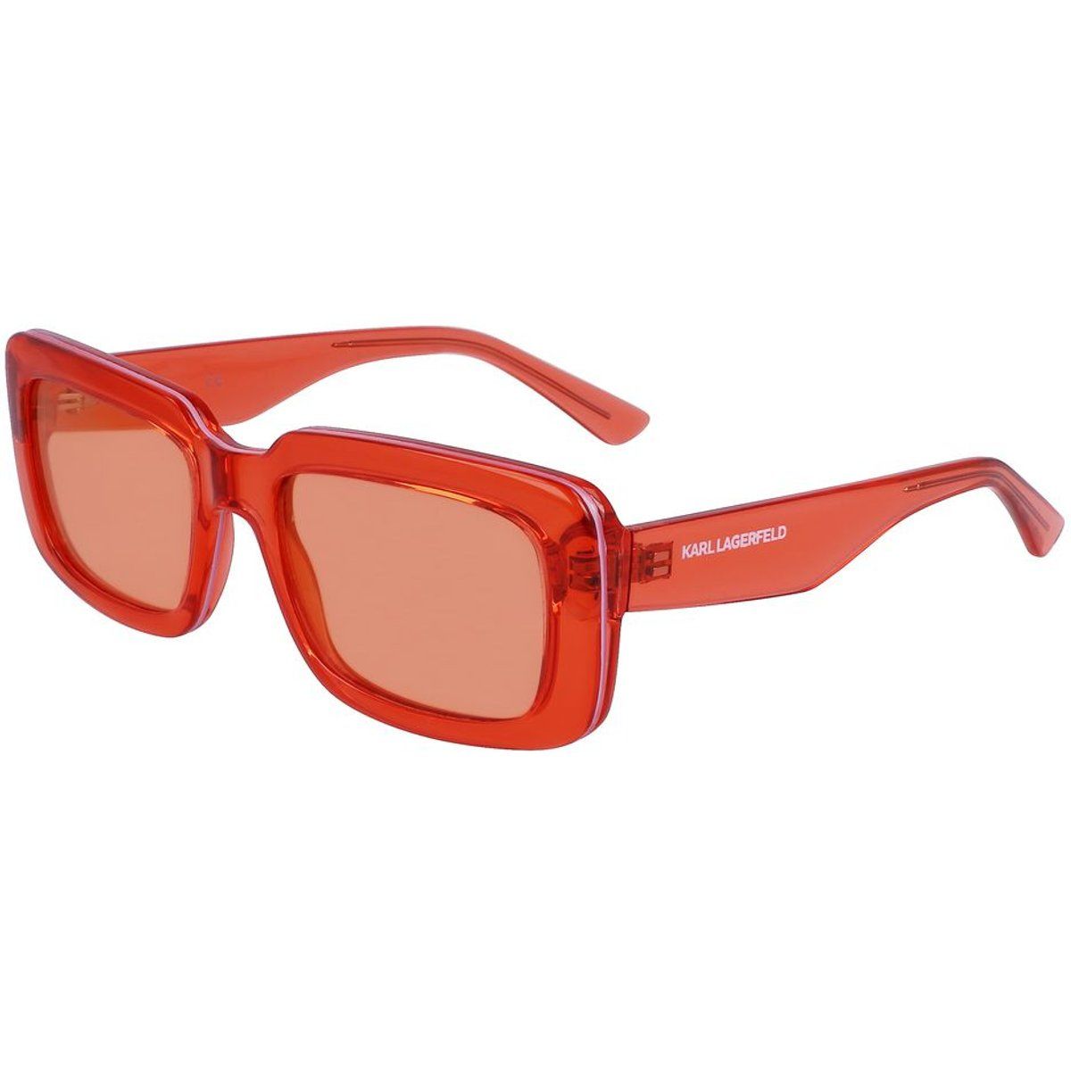 Orangefarbene, rechteckige Mode-Sonnenbrille