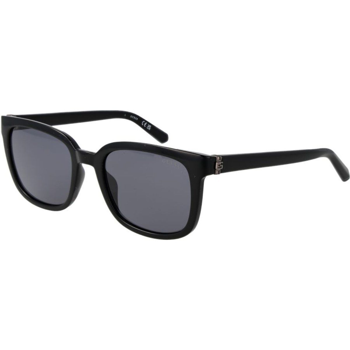Schwarze Acetat- und Kunststoff-Sonnenbrille