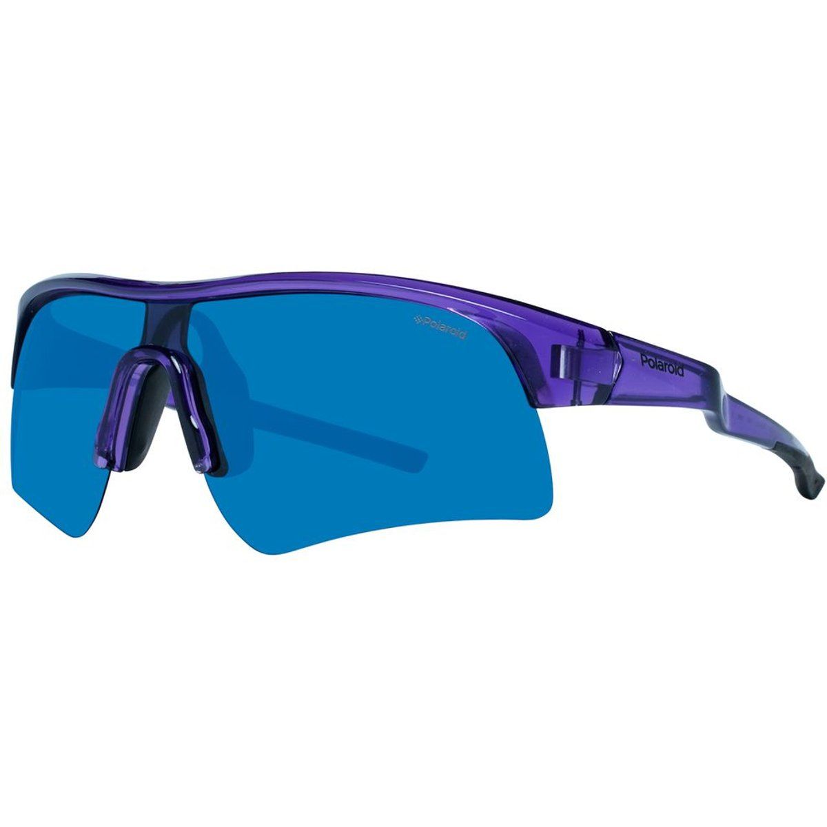 Sportliche Sonnenbrille mit lila Rahmen