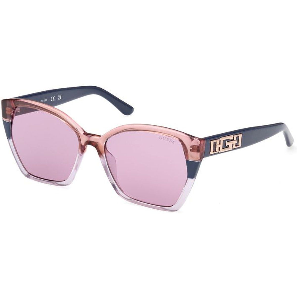 Sonnenbrille mit quadratischem Rahmen und Logo-Detail