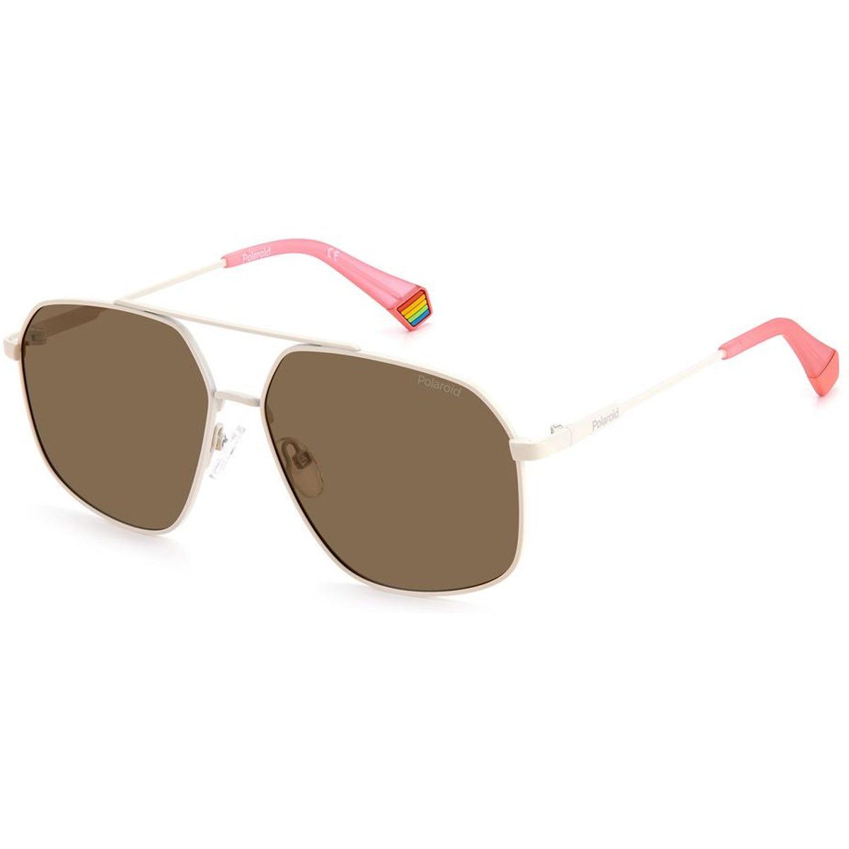 Sechseckige Doppelsteg-Pilotenbrille