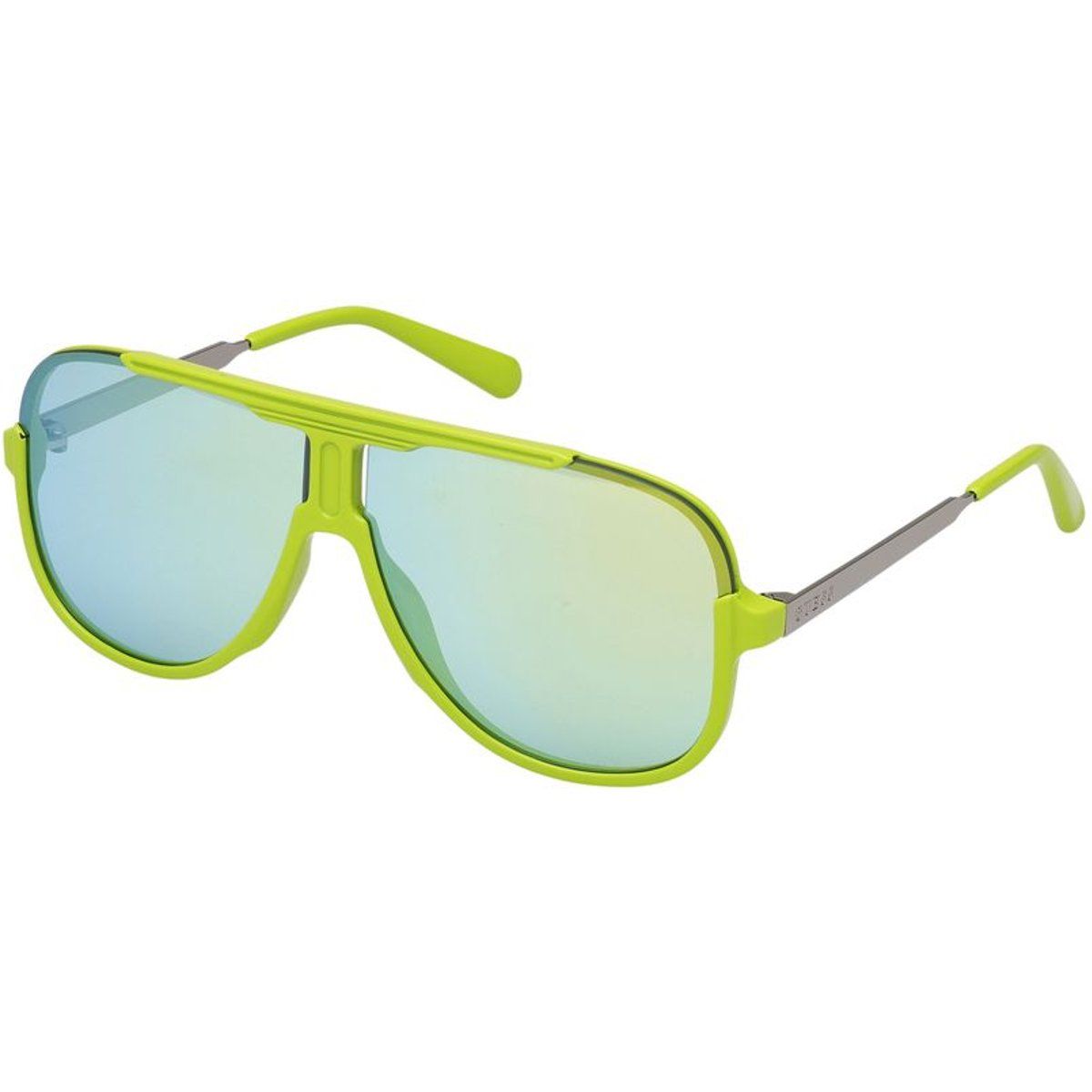 Neon-grüne Aviator-Sonnenbrille