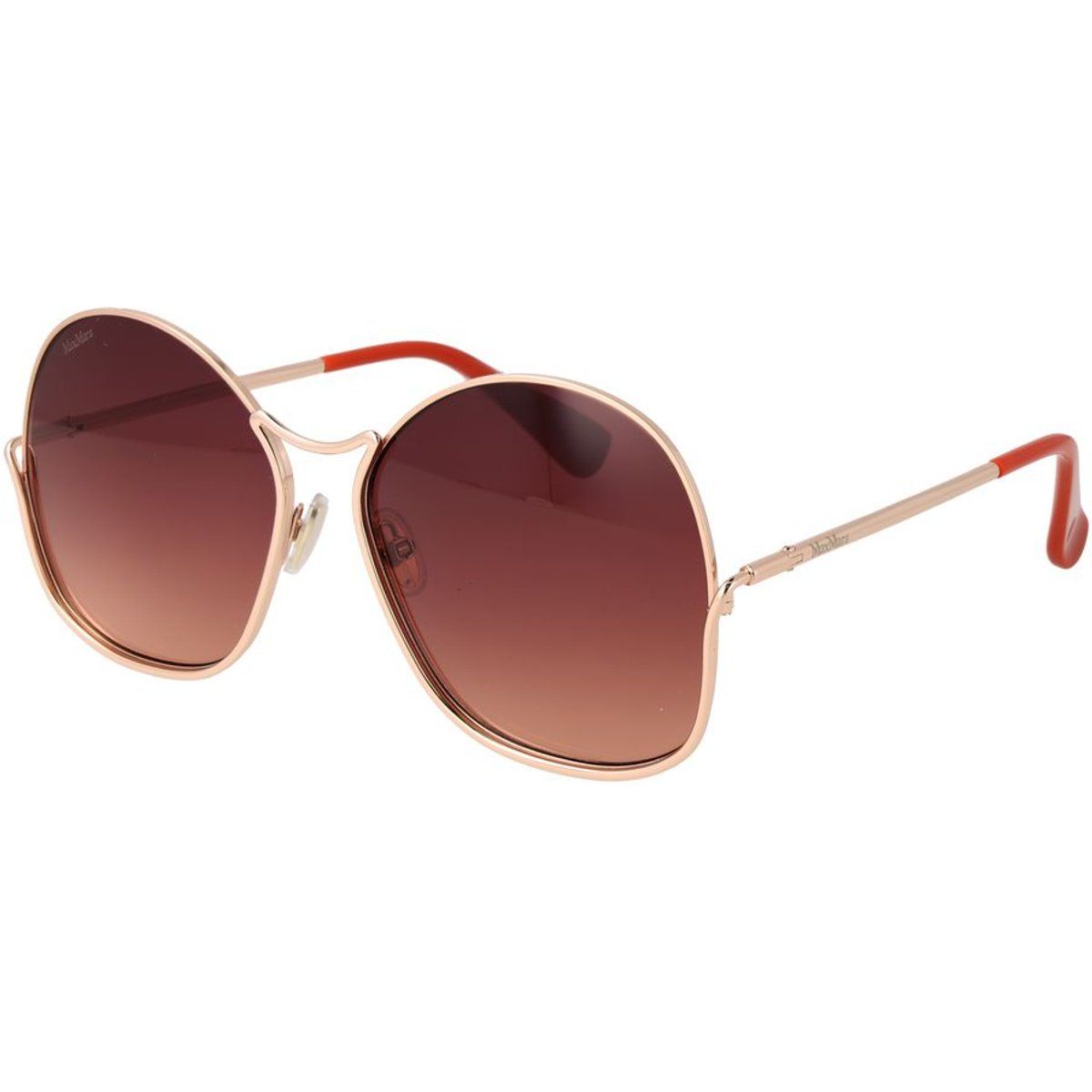 Roségoldene Metallsonnenbrille