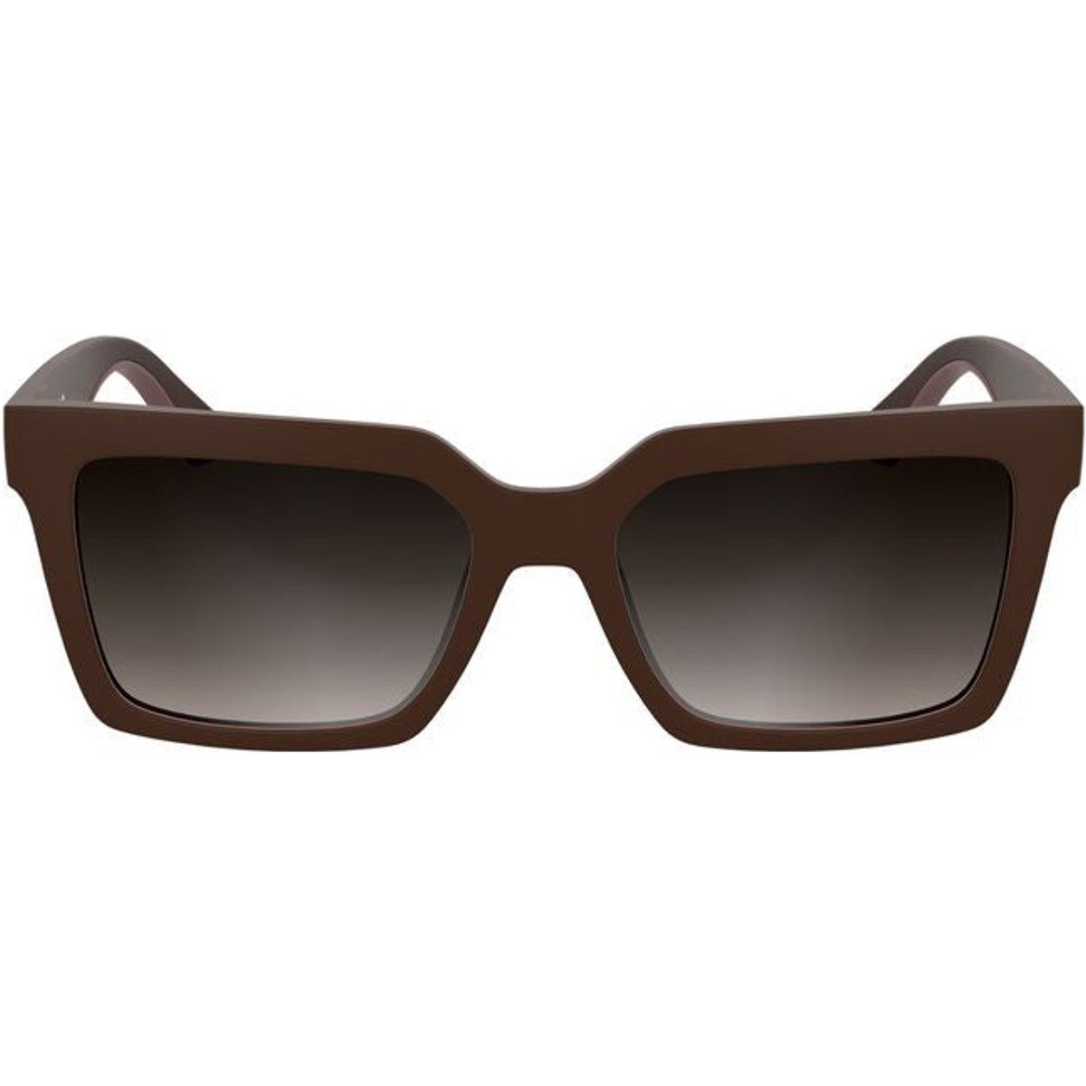 Braune, biobasierte, quadratische Sonnenbrille