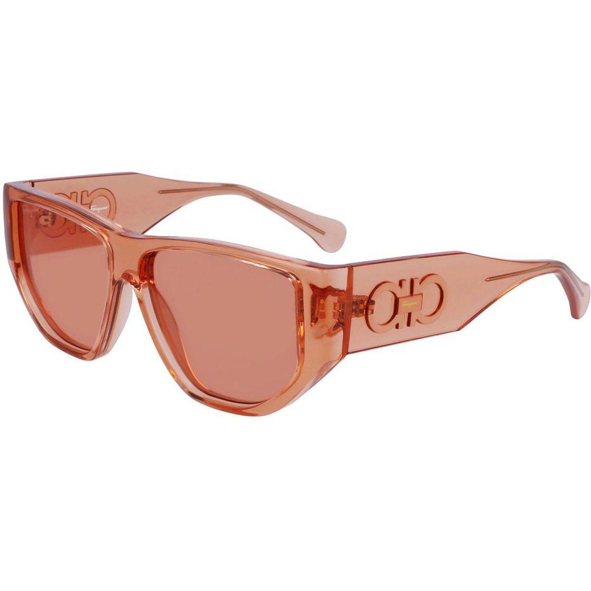 Orangefarbene Shield Sonnenbrille