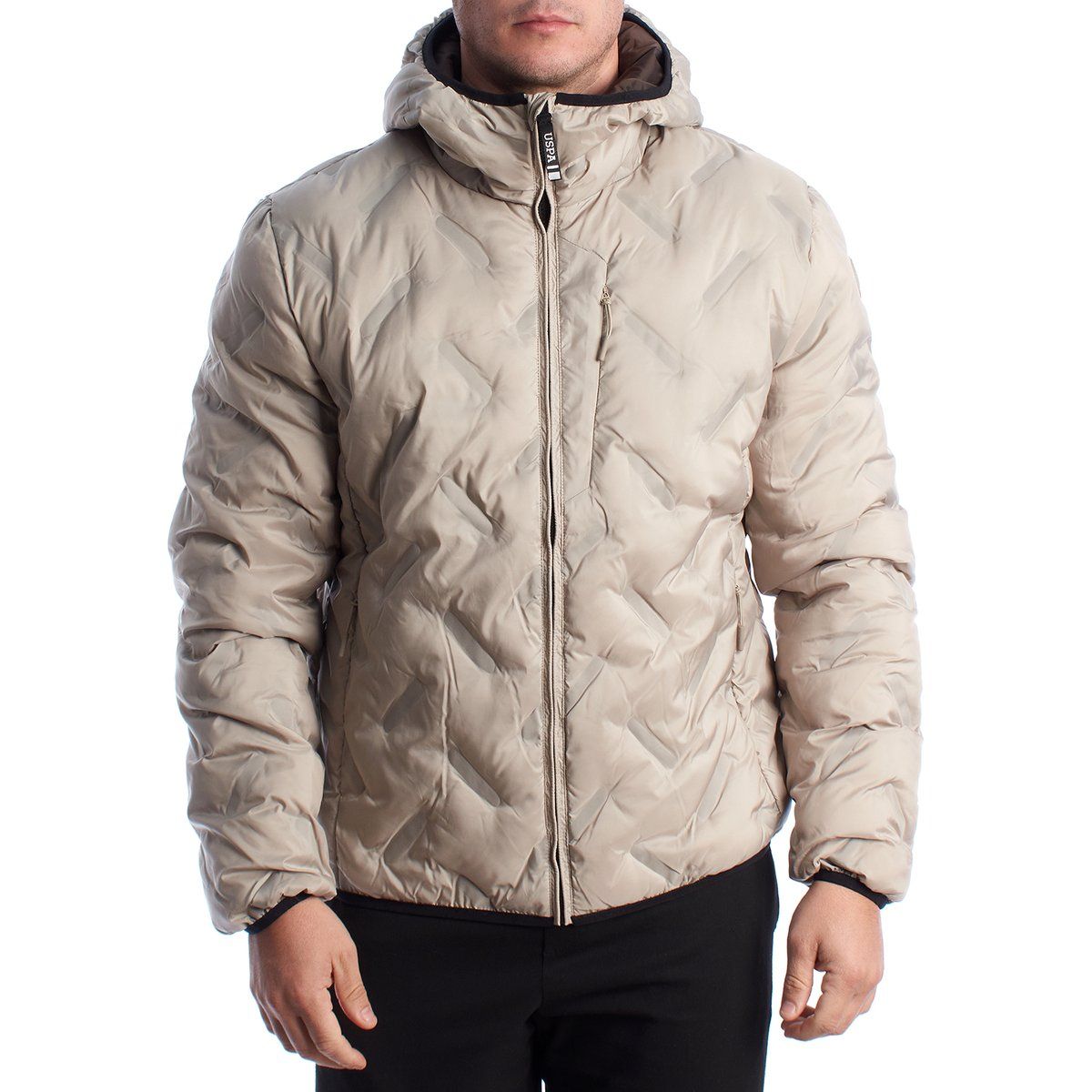 Herren Steppjacke mit Kapuze