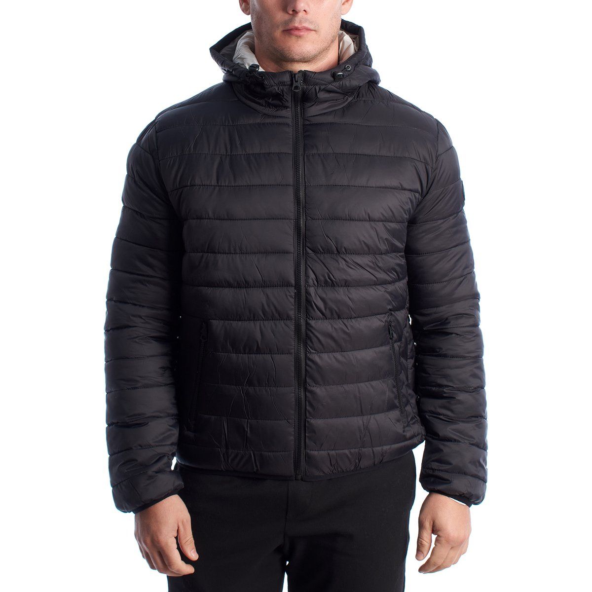 Herren Steppjacke mit Kapuze