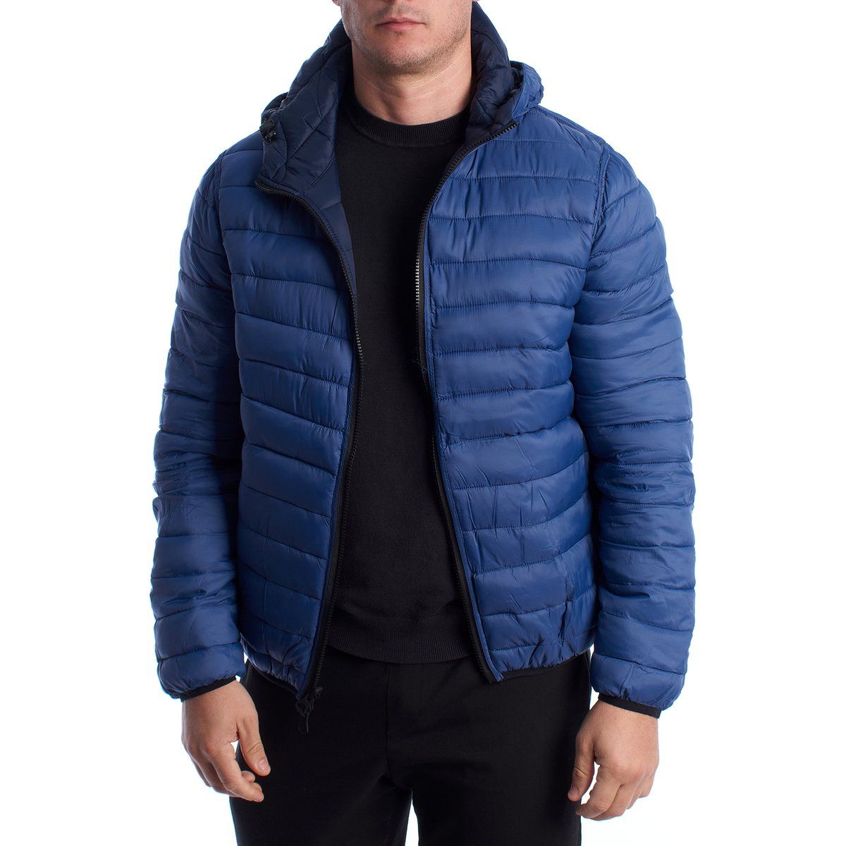 Herren Wendbare Gepolsterte Jacke mit Kapuze