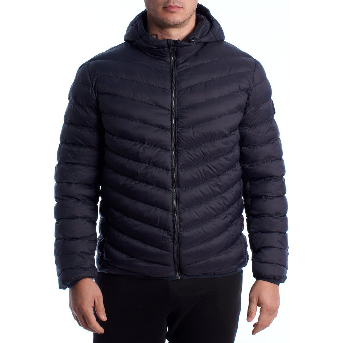 Herren Steppjacke mit Kapuze