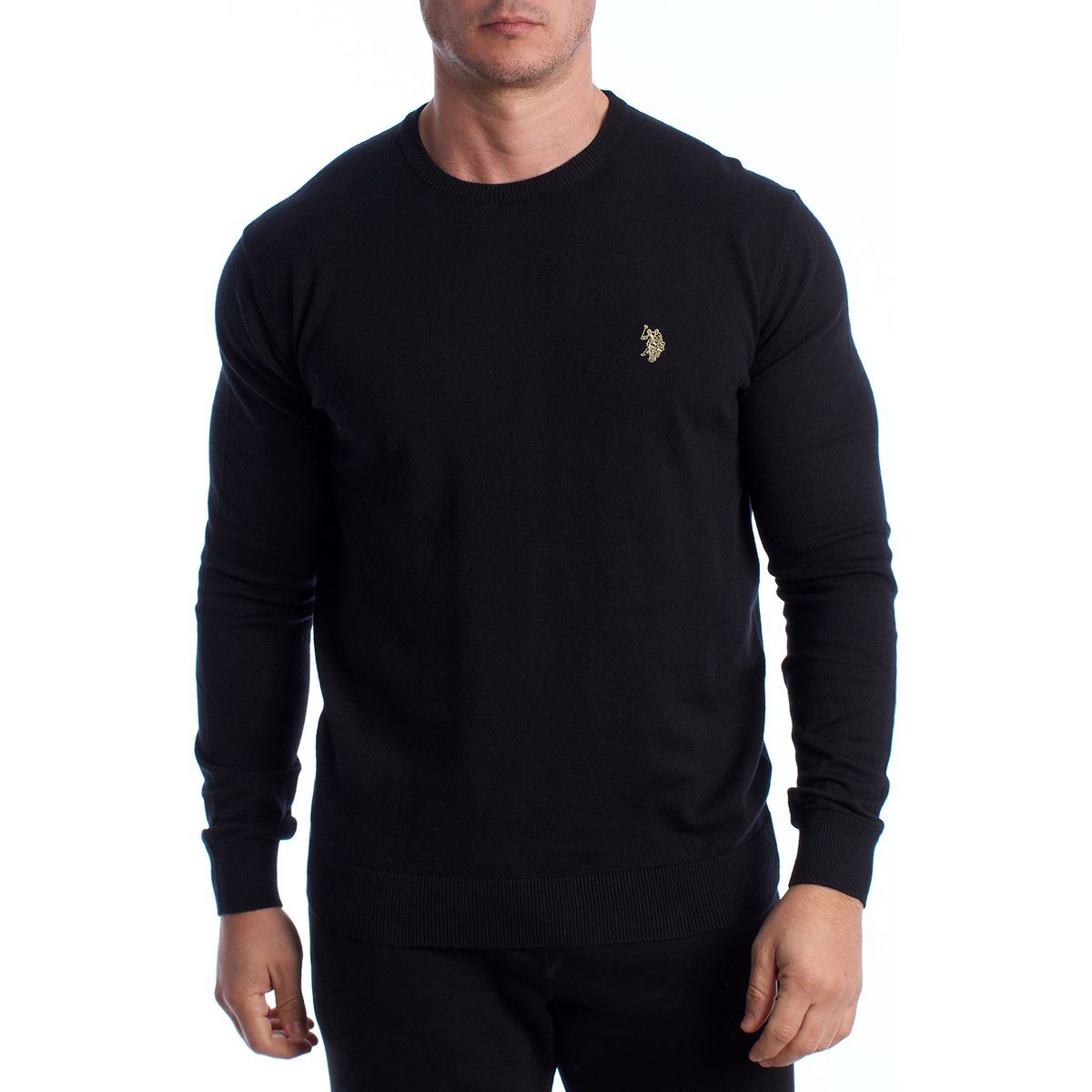 Herren Strickpullover mit Rundhalsausschnitt
