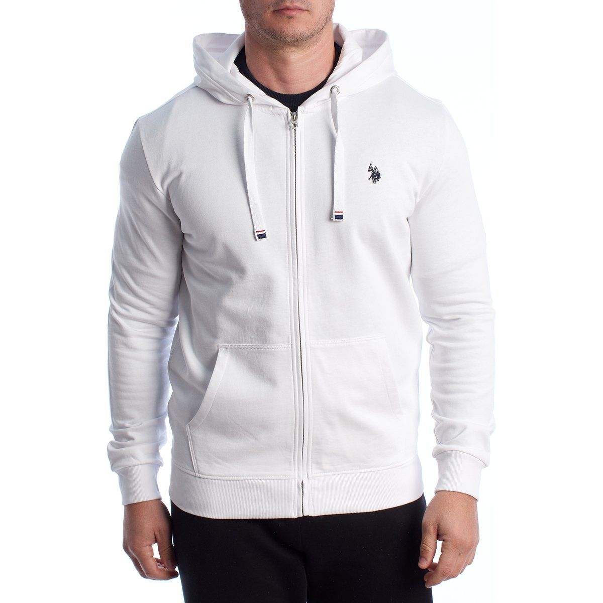 Herren Baumwoll-Hoodie mit durchgehendem Reißverschluss