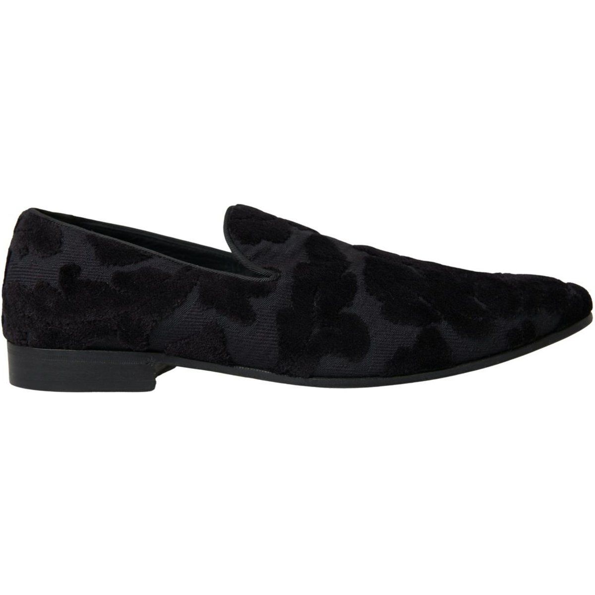 Samtloafer mit floralem Muster