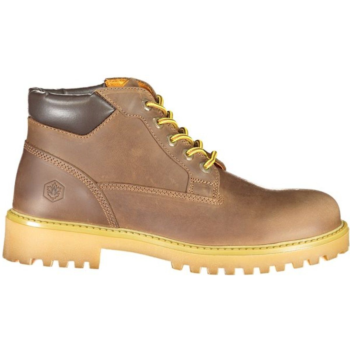 Braune Ankle-Schnürstiefel aus Leder