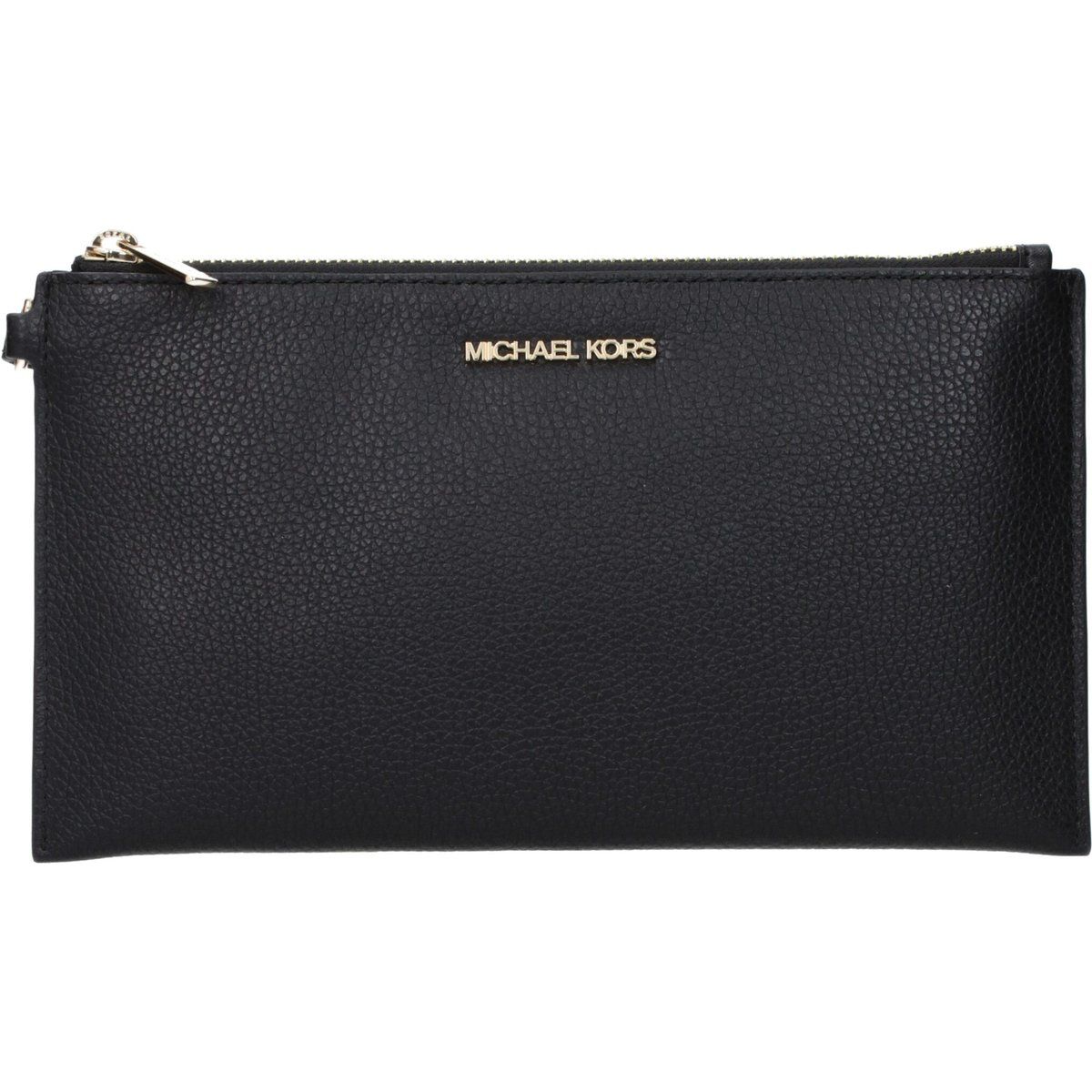 Minimalistische Leder-Clutch mit Reißverschluss
