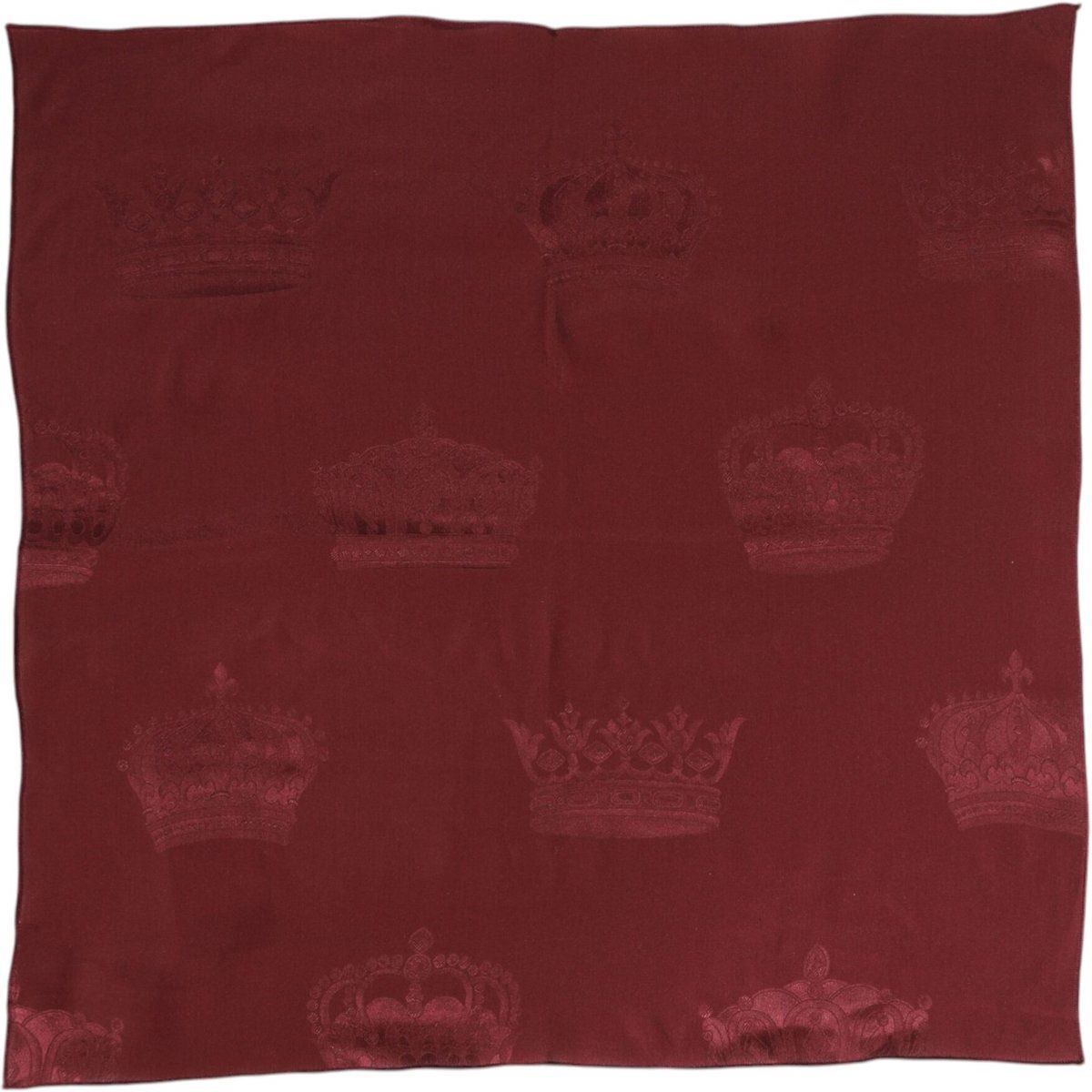 Bordeauxfarbener Seiden-Kronenquadratischer Herrenfoulard-Schal