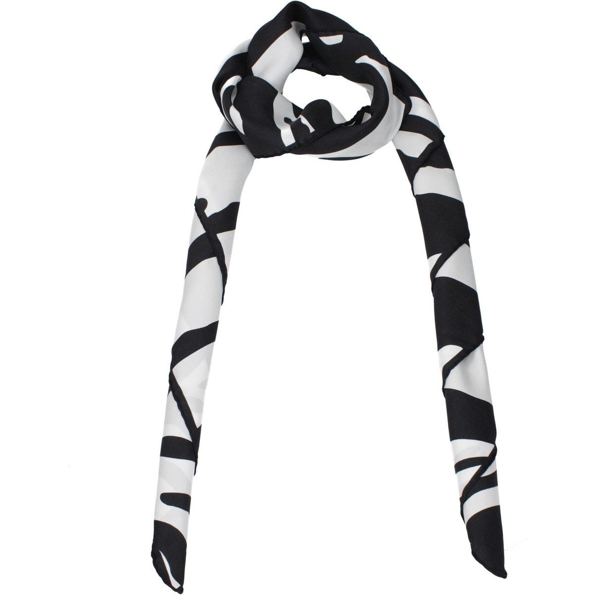 Schwarzes und weißes Seidenfoulard