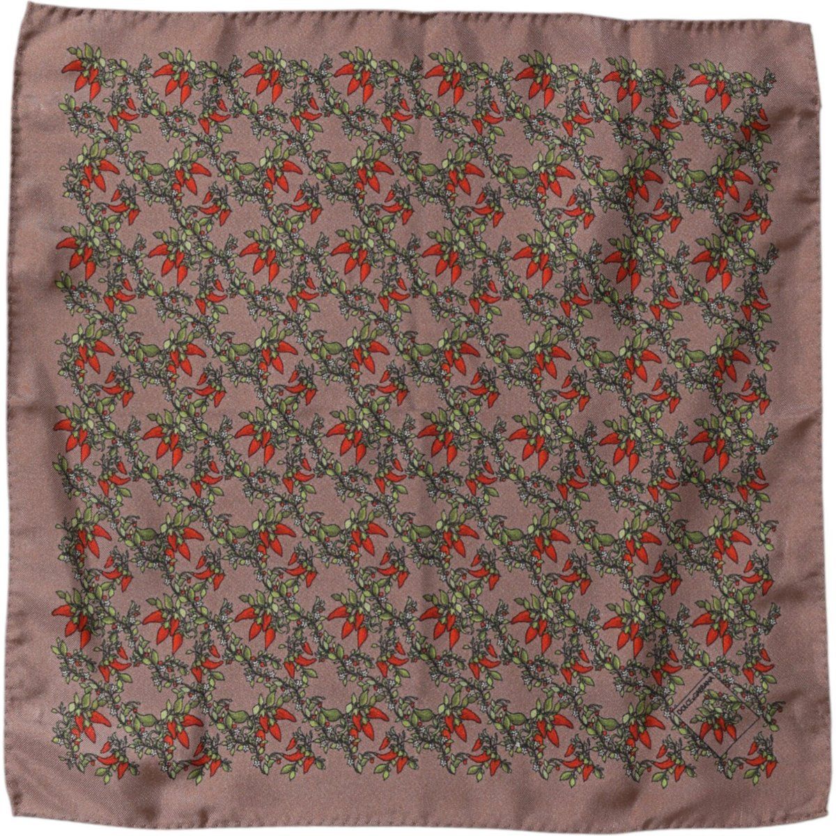 Braunes Chilis-Seidentuch Herren Foulard Schal