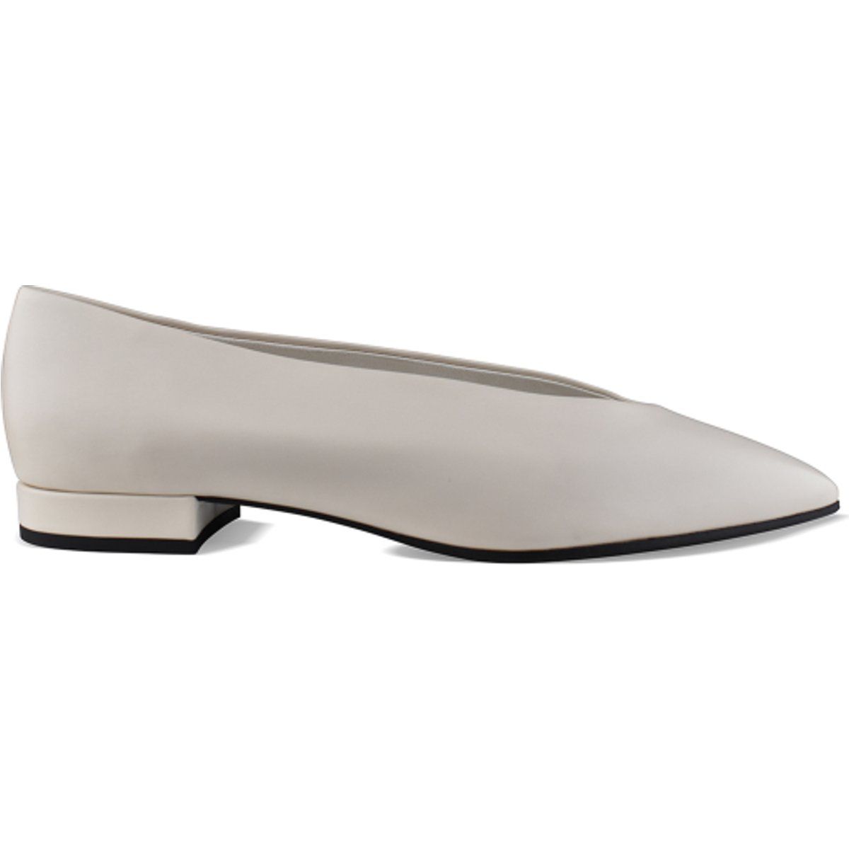 Elegante Ballerinas aus Leder mit spitzer Zehenpartie