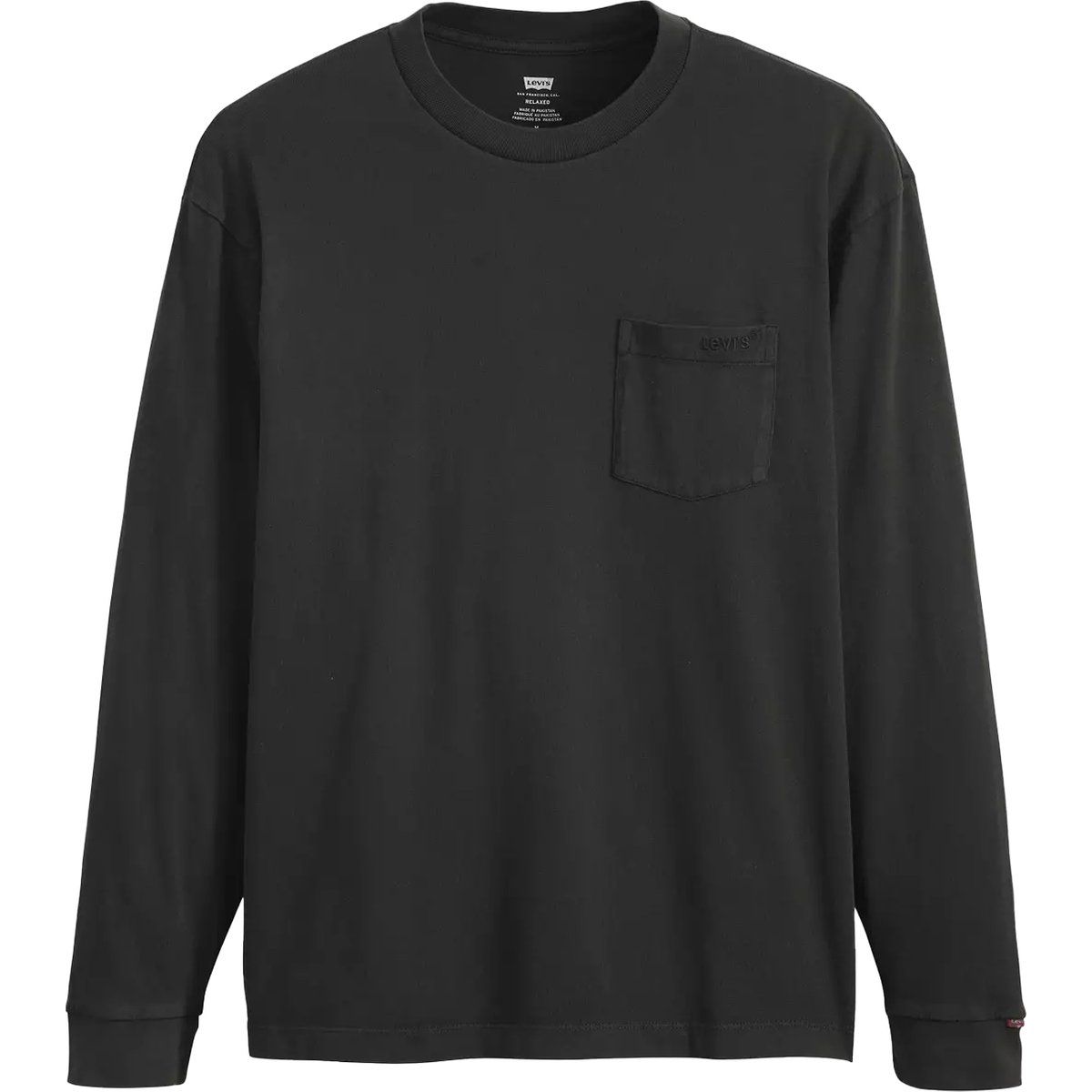 Herren Langarm T-Shirt mit Tasche