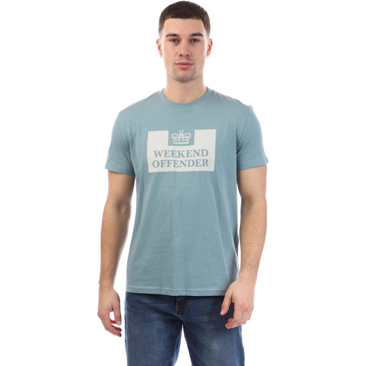 Herren T-Shirt mit Logo-Print und Rundhalsausschnitt