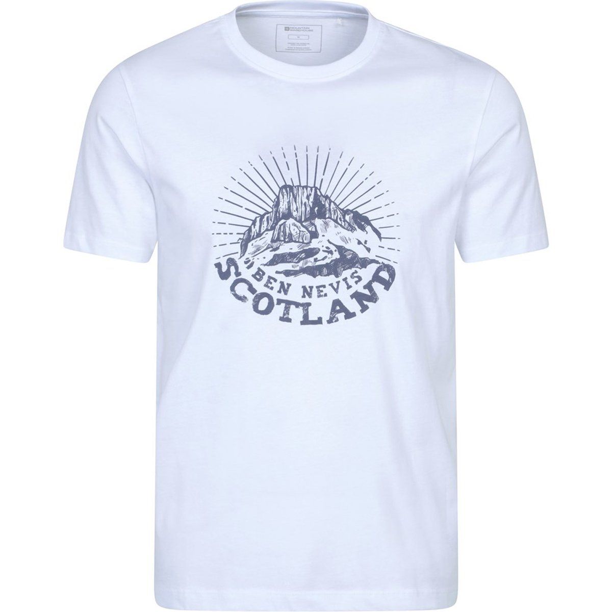 Mountain Warehouse - "Ben Nevis Scotland" T-Shirt für Herren, kurzärmlig (Weiß)