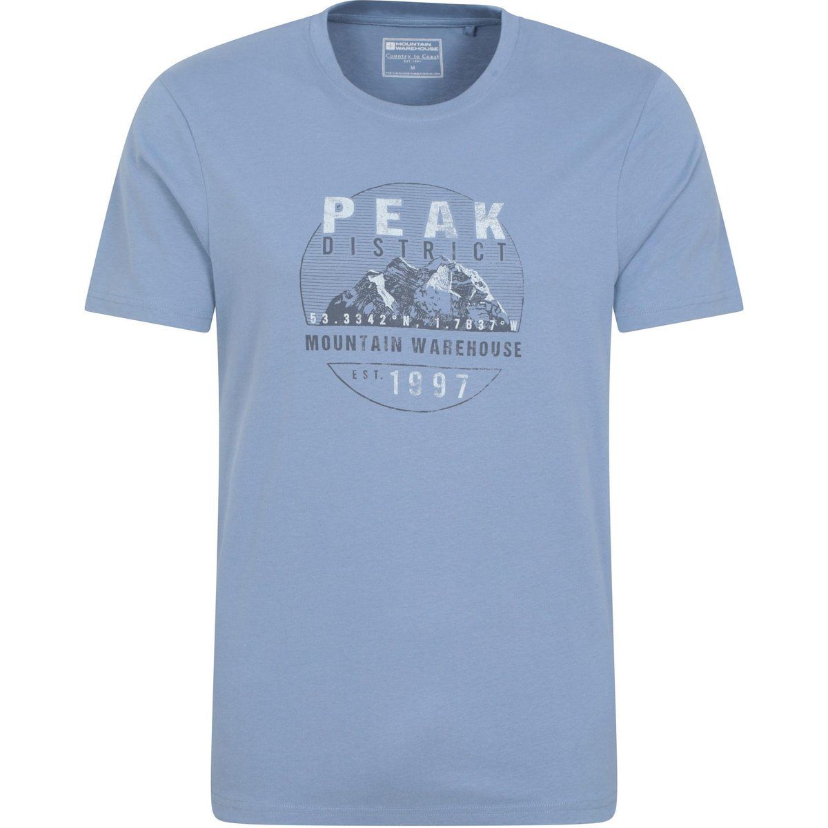 Mountain Warehouse - "Peak District" T-Shirt für Herren, kurzärmlig (Blau)