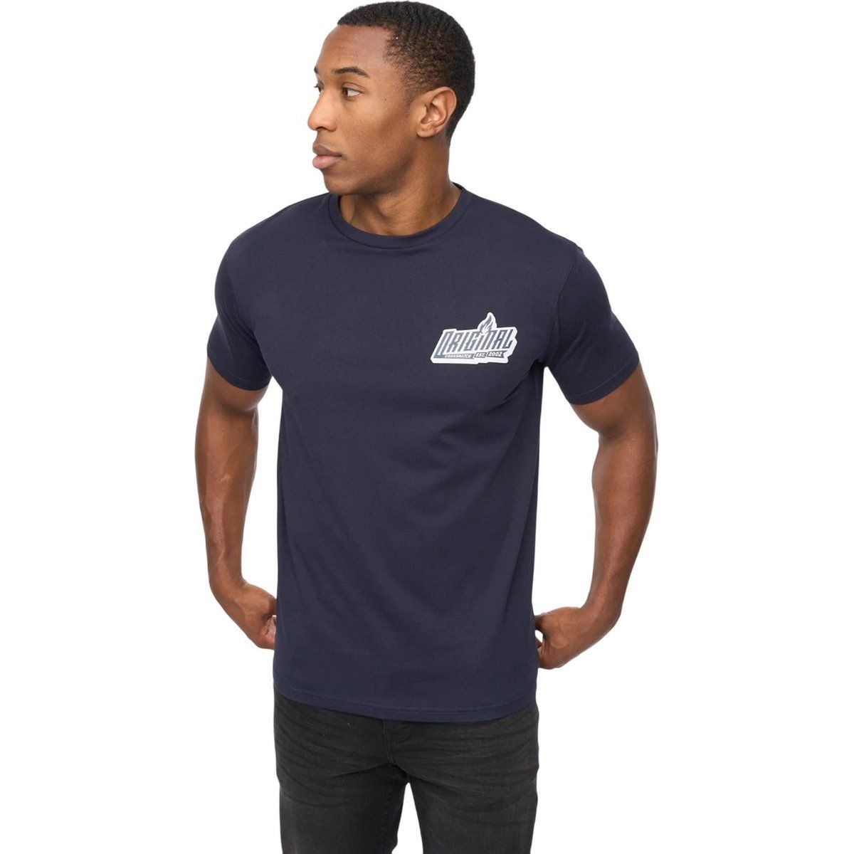 Herren T-Shirt mit Rundhalsausschnitt und Logo