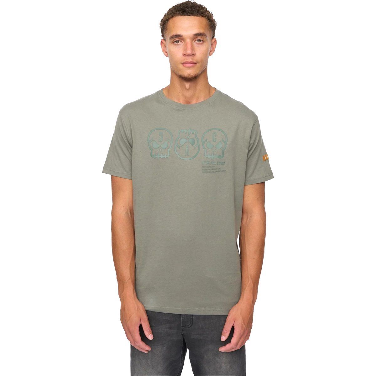 Duck and Cover - "Deltamans" T-Shirt für Herren (Dunkel-Olive)