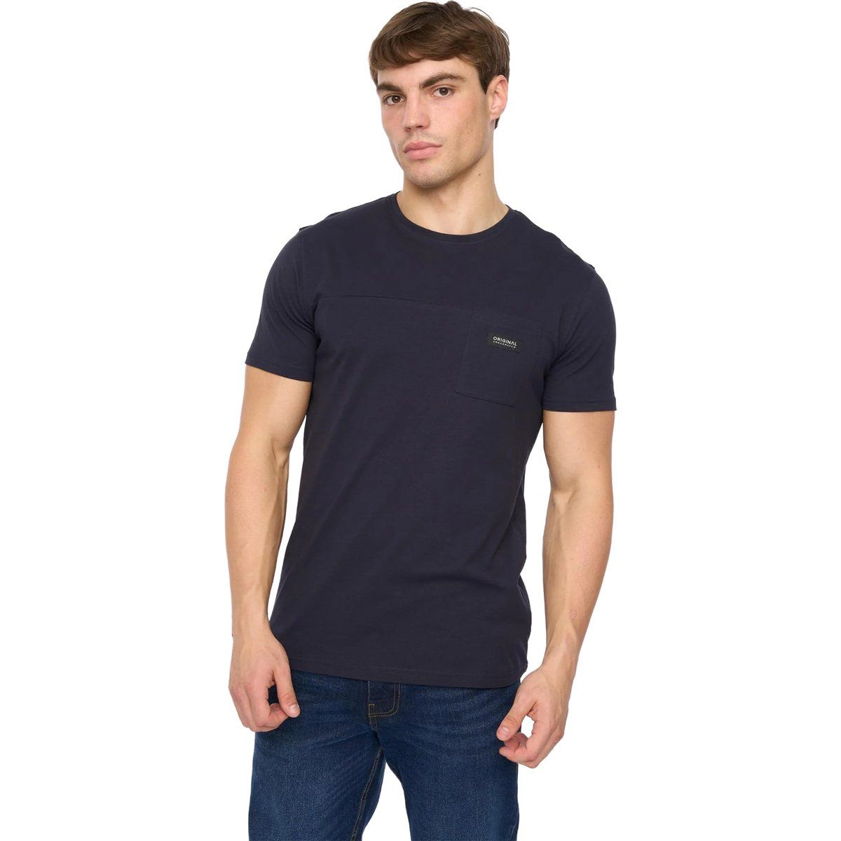 Herren T-Shirt mit Tasche, normale Passform