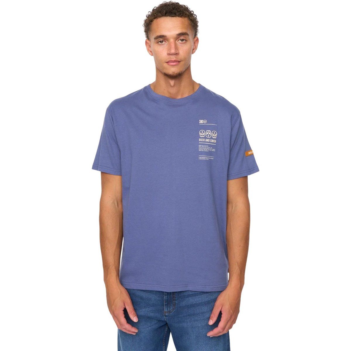 Duck and Cover - "Cramptone" T-Shirt für Herren (Jeansblau)