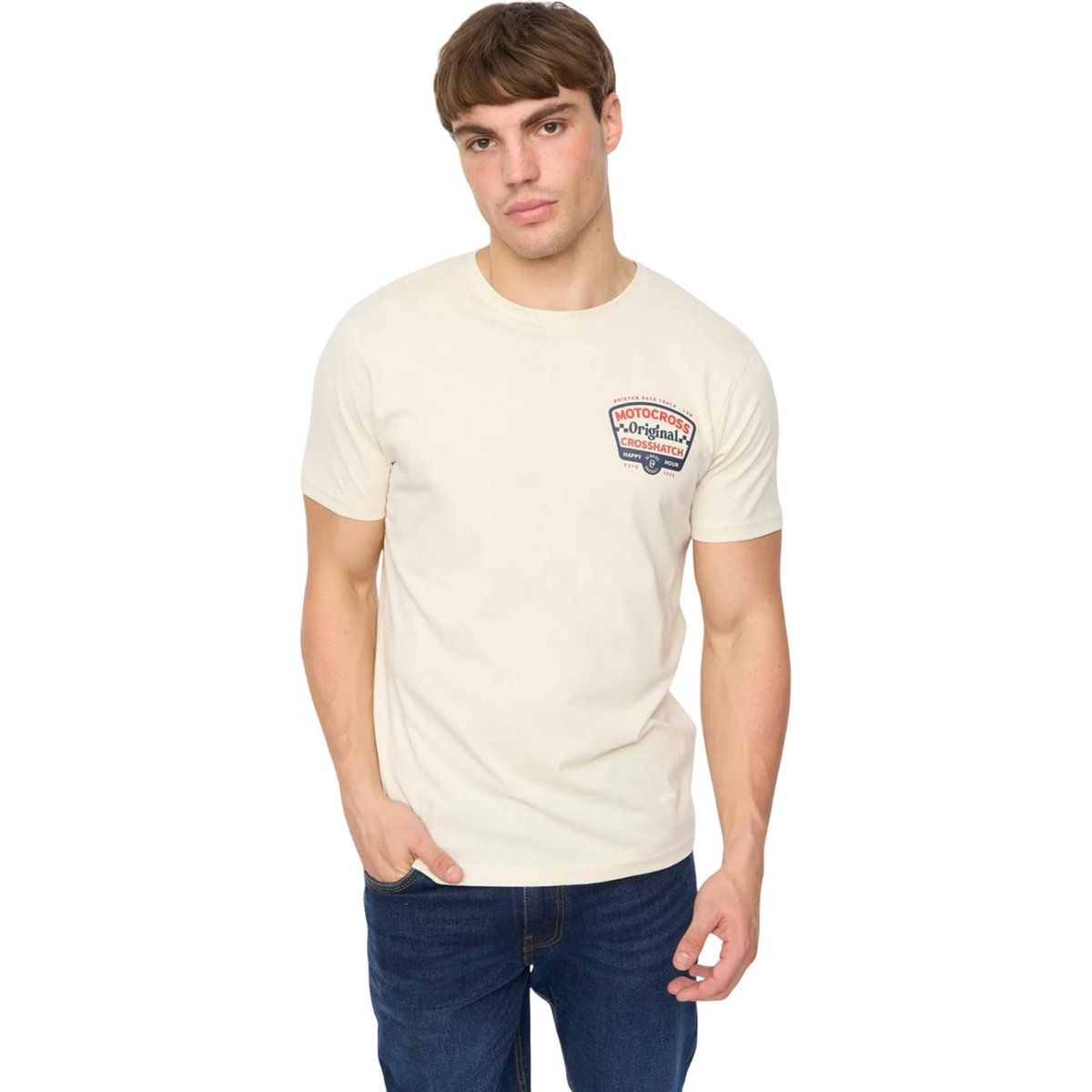 Herren T-Shirt mit Grafikdruck, Rundhalsausschnitt