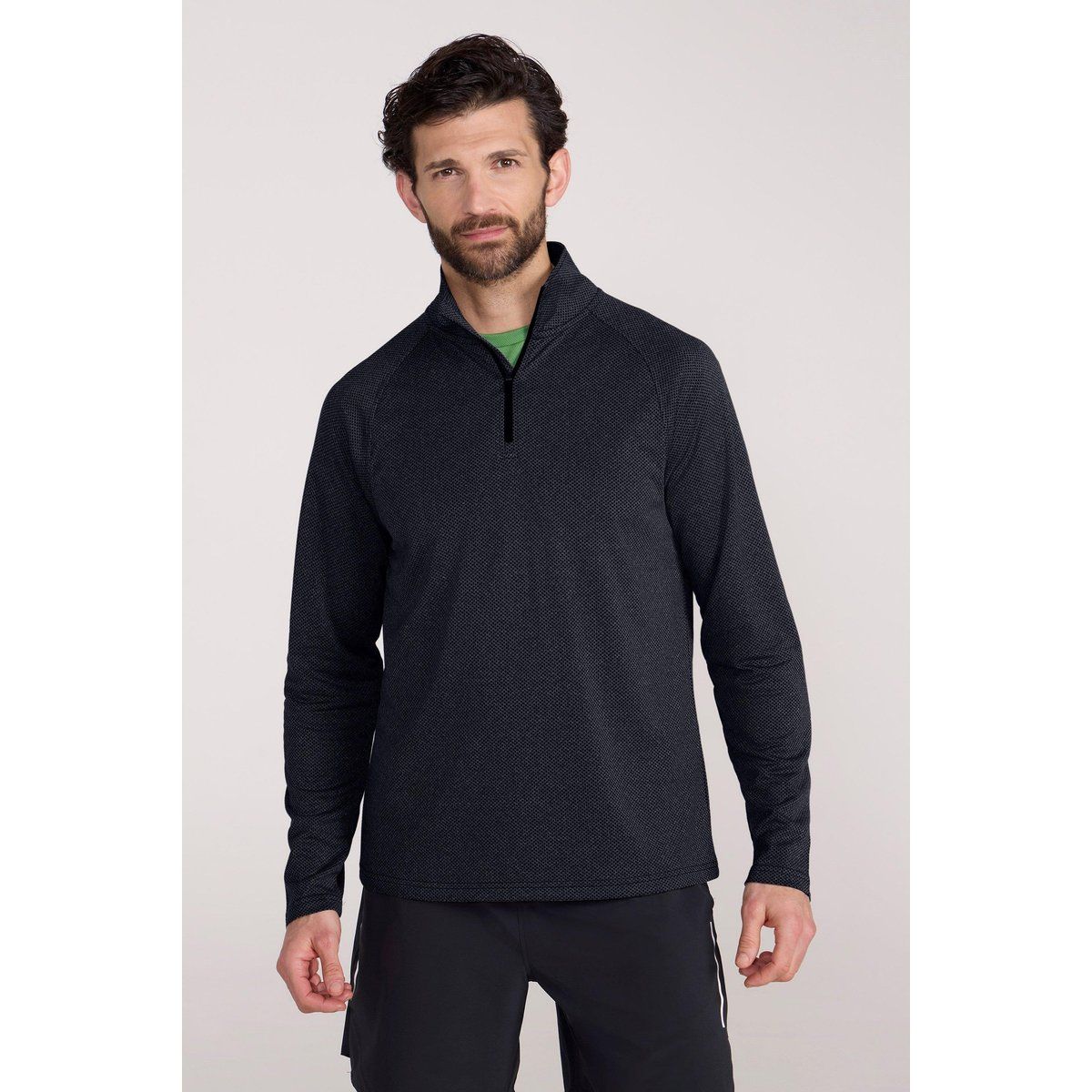 Mountain Warehouse - Sweatshirt mit halbem Reißverschluss für Herren (Dunkelgrau)