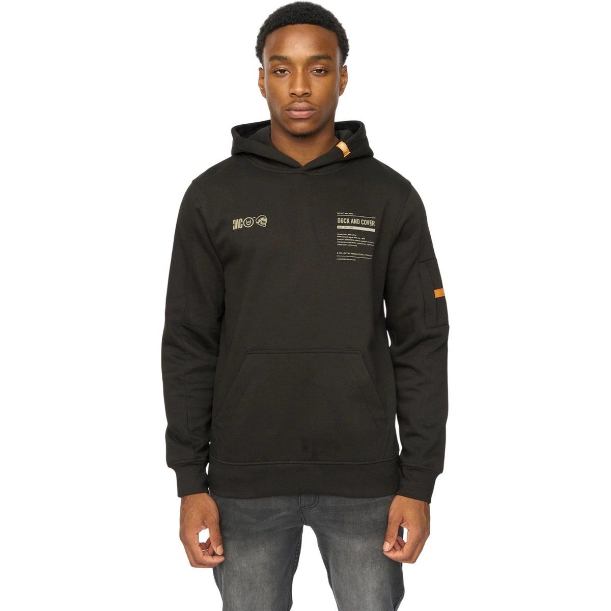 Duck and Cover - "Skullmatic" Kapuzenpullover für Herren (Schwarz)