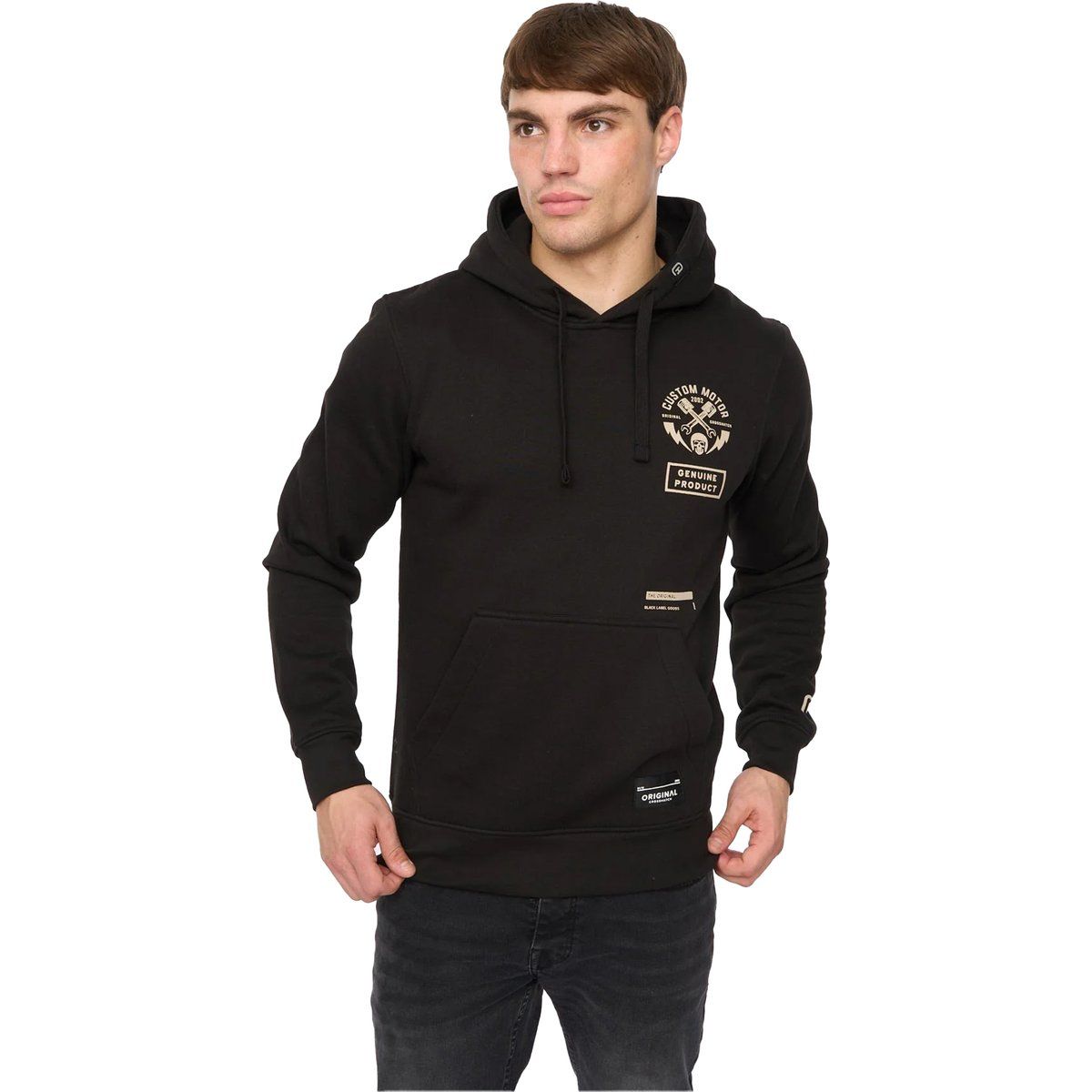 Crosshatch - "Moules" Kapuzenpullover für Herren (Schwarz)