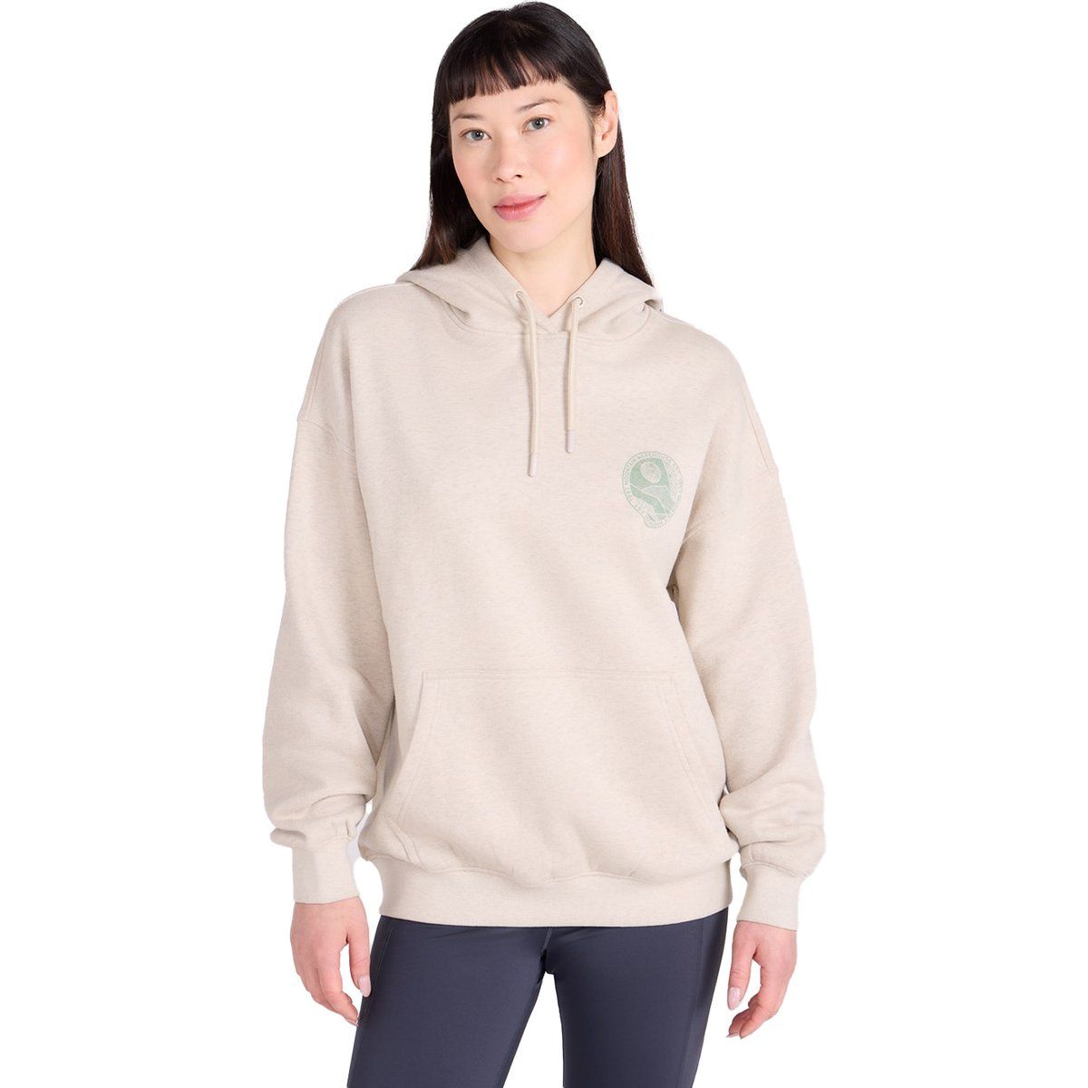 Lässiger Fleece-Pullover Hoodie