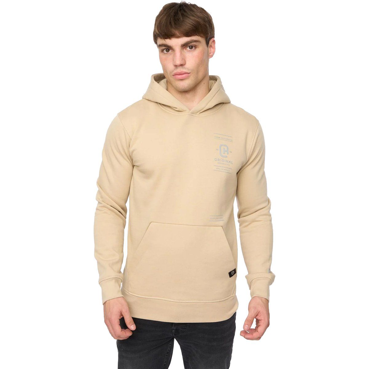 Crosshatch - "Jamolat" Kapuzenpullover für Herren (Steinfarben)