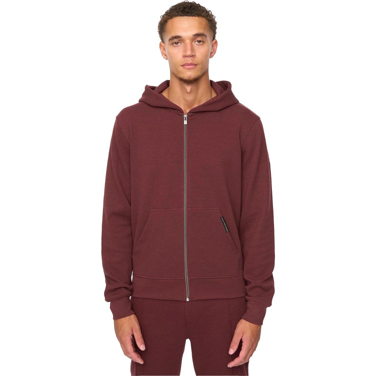 Herren Twill Kapuzenpullover mit Reißverschluss