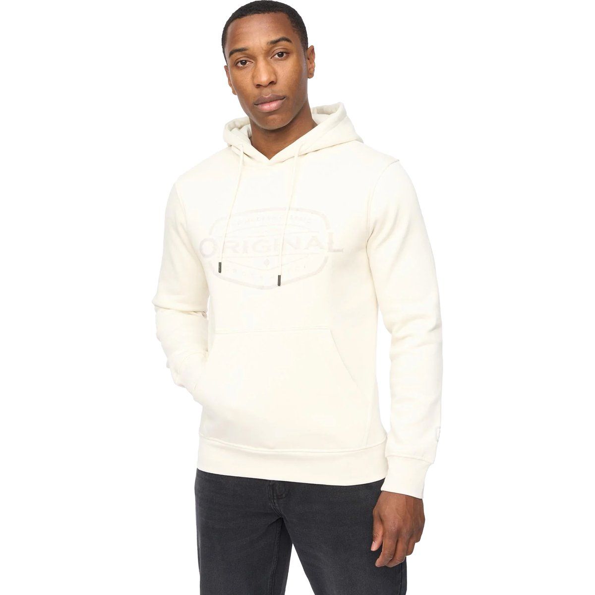 Herren Fleece-Kapuzenpullover mit lockerer Passform