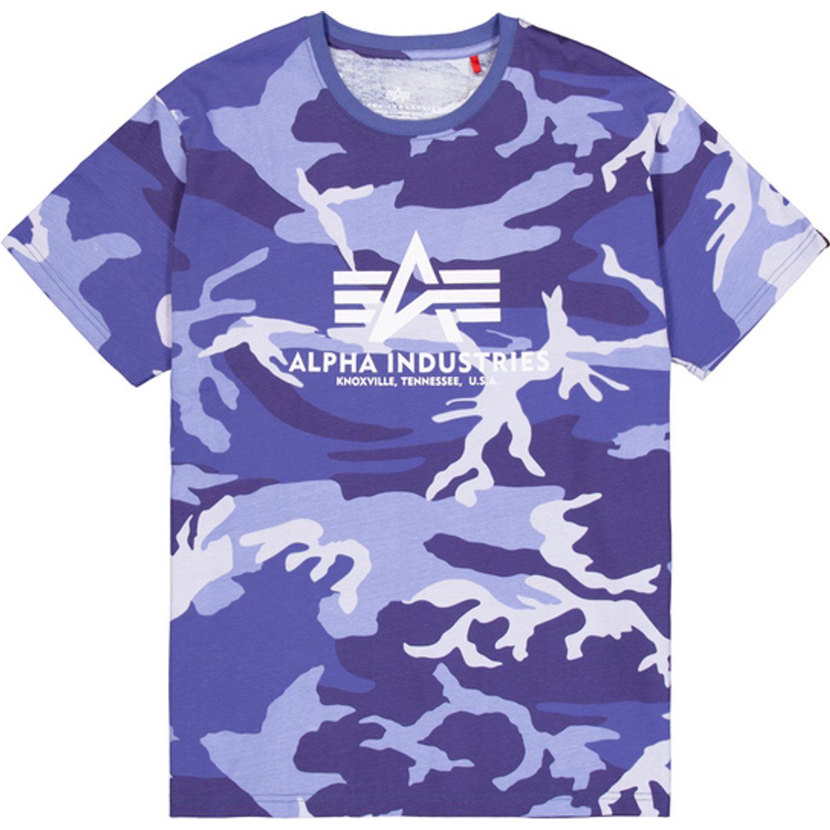 Camouflage-Print T-Shirt mit Rundhalsausschnitt