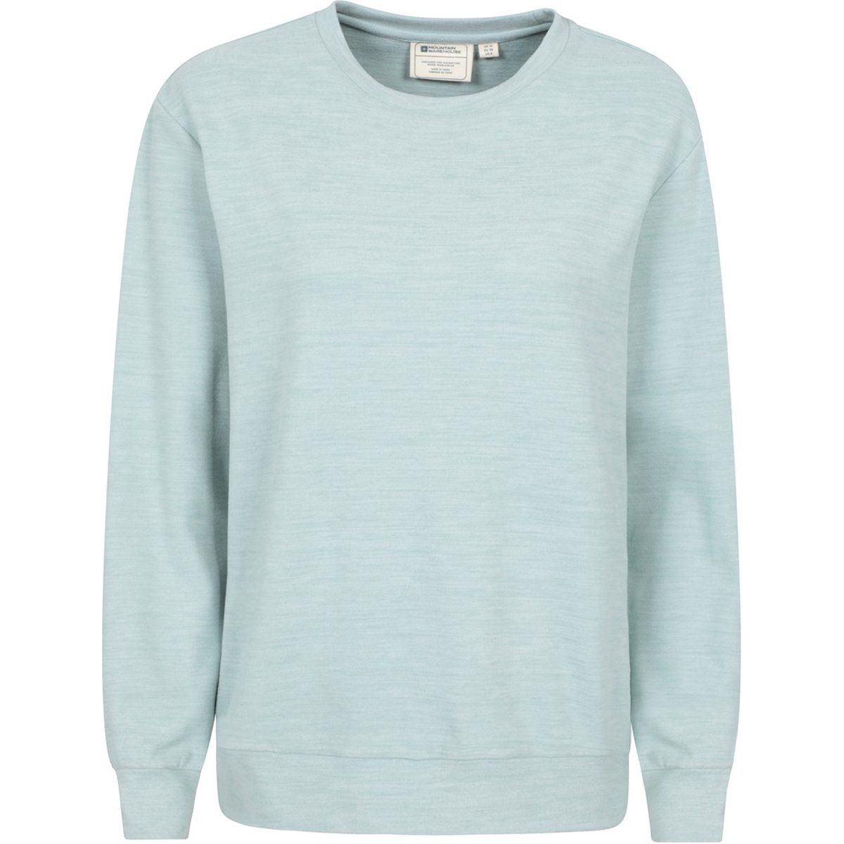 Superweiches Melange-Sweatshirt mit Rundhalsausschnitt