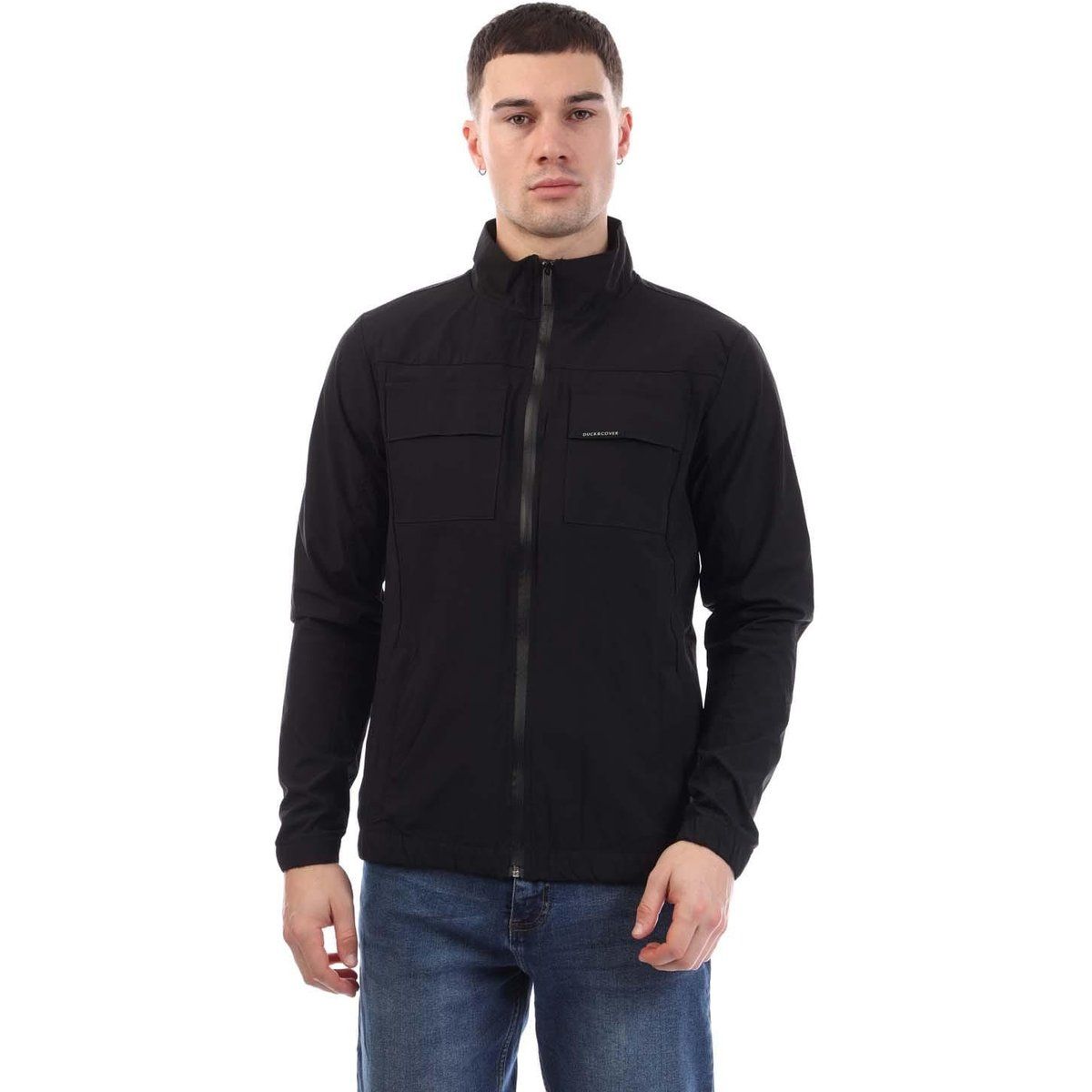 Schwarze Herren Jacke mit Reißverschluss