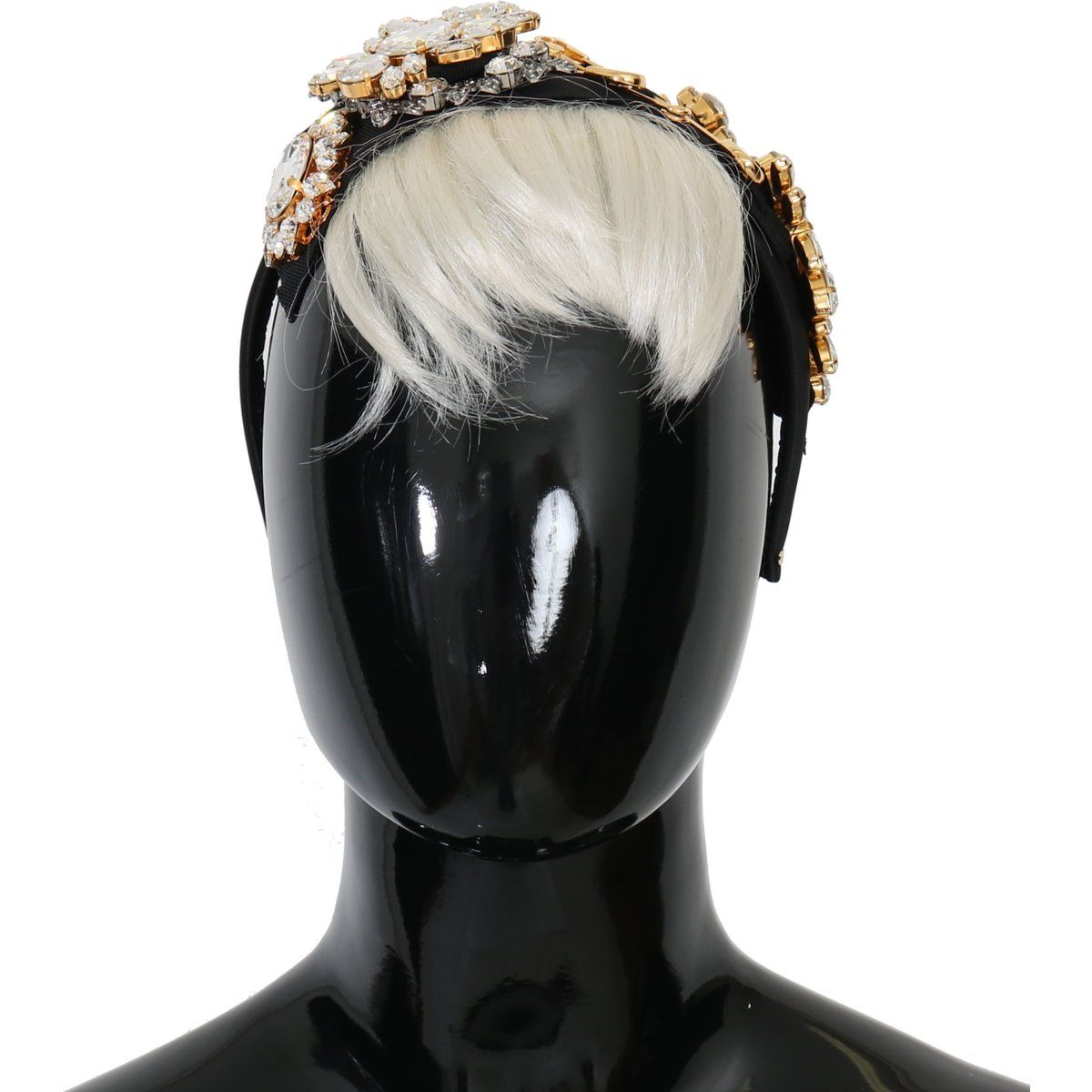 Schwarzes Kristall Weißes Haar Friseurs Headband Diadem