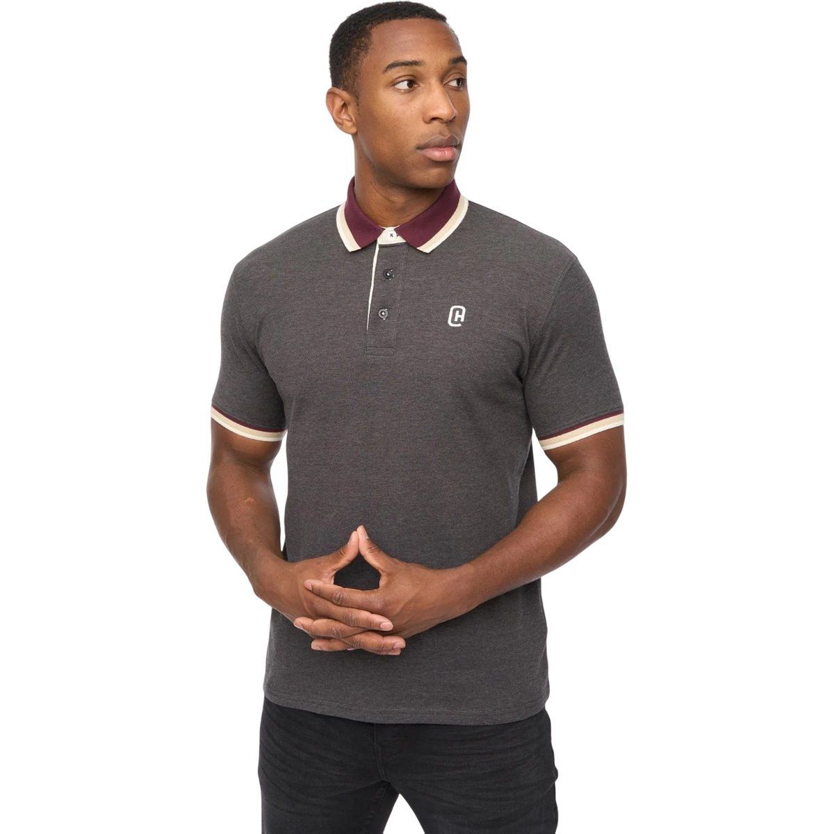 Herren Kurzarm Poloshirt mit Kontrastbesatz