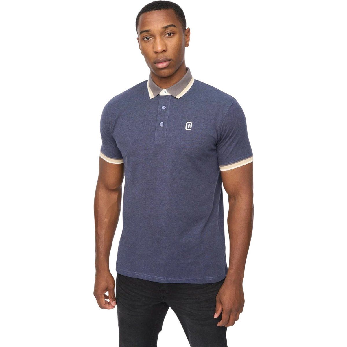 Herren Poloshirt mit Kontrastbesatz