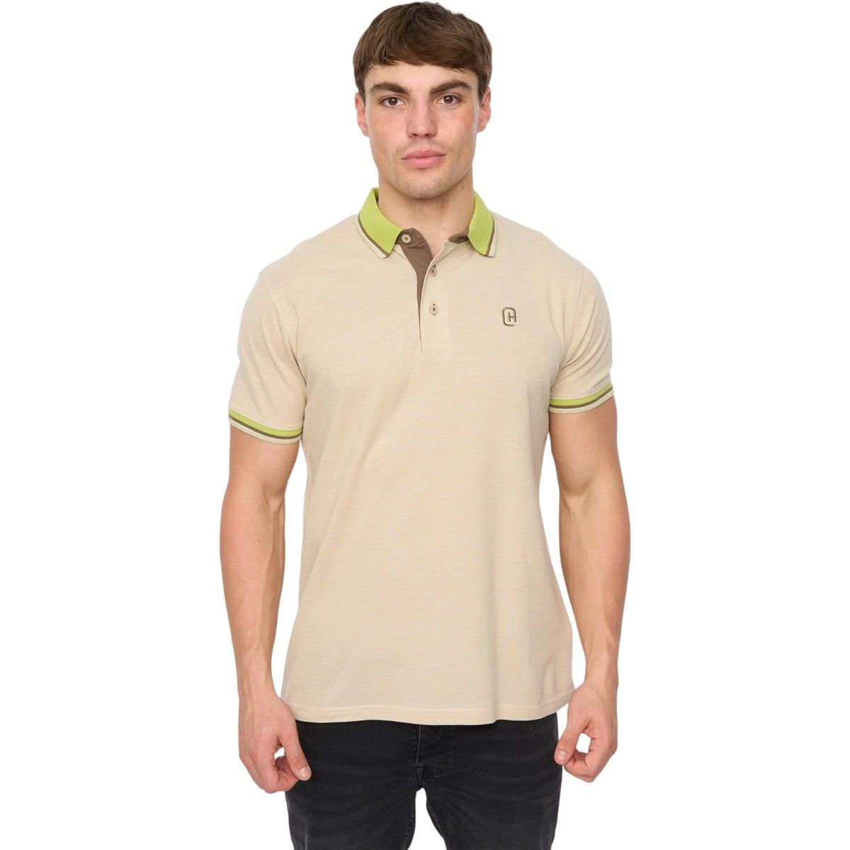 Herren Poloshirt mit Kontrastbesatz