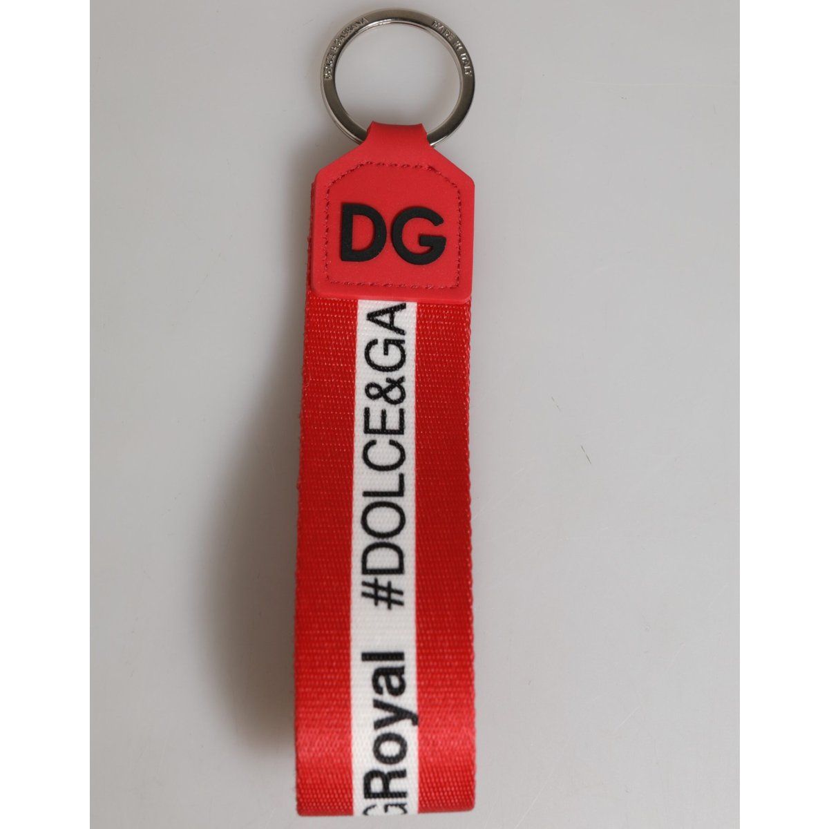 Roter Schlüsselanhänger mit Logo-Print