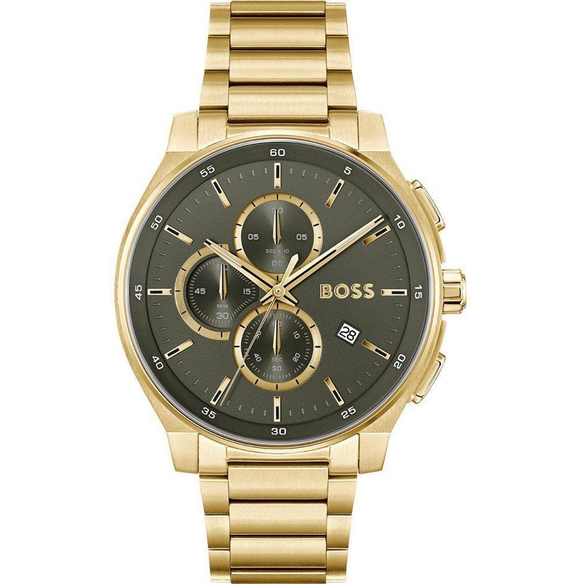 Goldene Edelstahl Herrenuhr